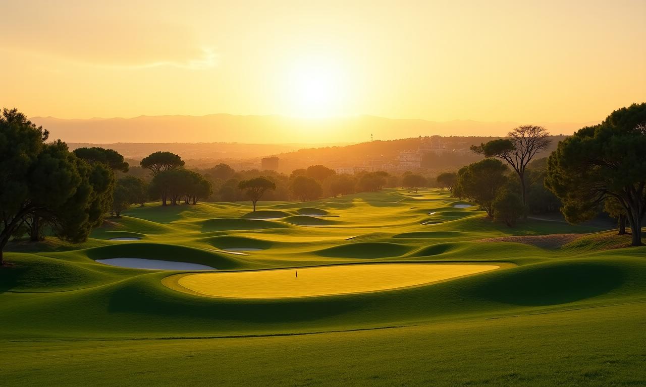 Veduta panoramica del campo da golf Gatsby Greens a Roma